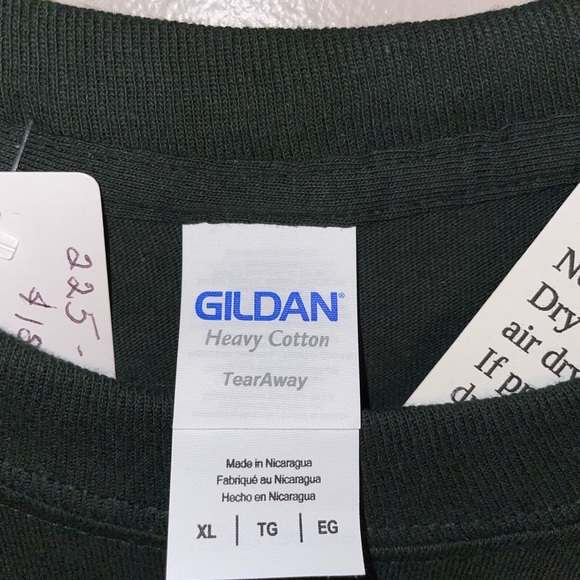 Christmas themed, dark green long sleeve with gold emblem t-shirt NWT, size XL - Picture 2 of 6